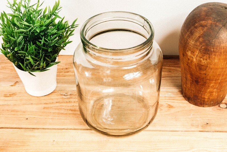 Large Glass Jar Vase Clear Glass Jar Glass Container Etsy