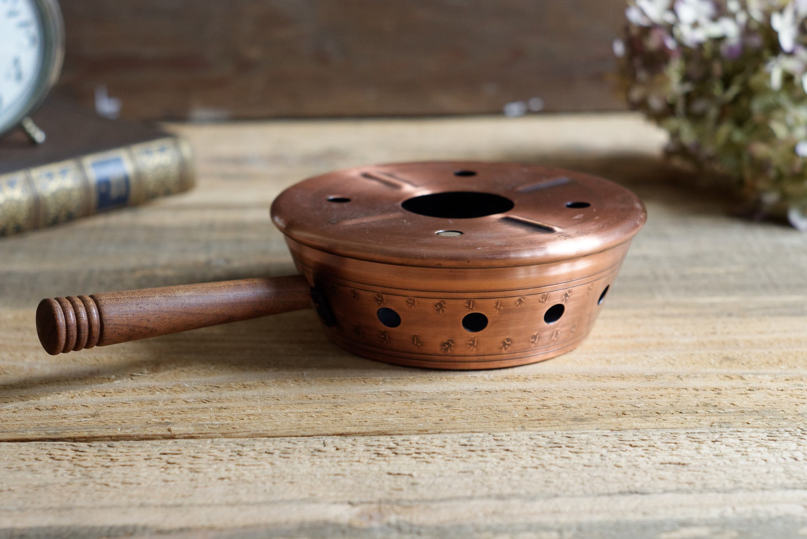 Copper Teapot Warmer with Handle Tealight Warmer Tea Warmer Etsy