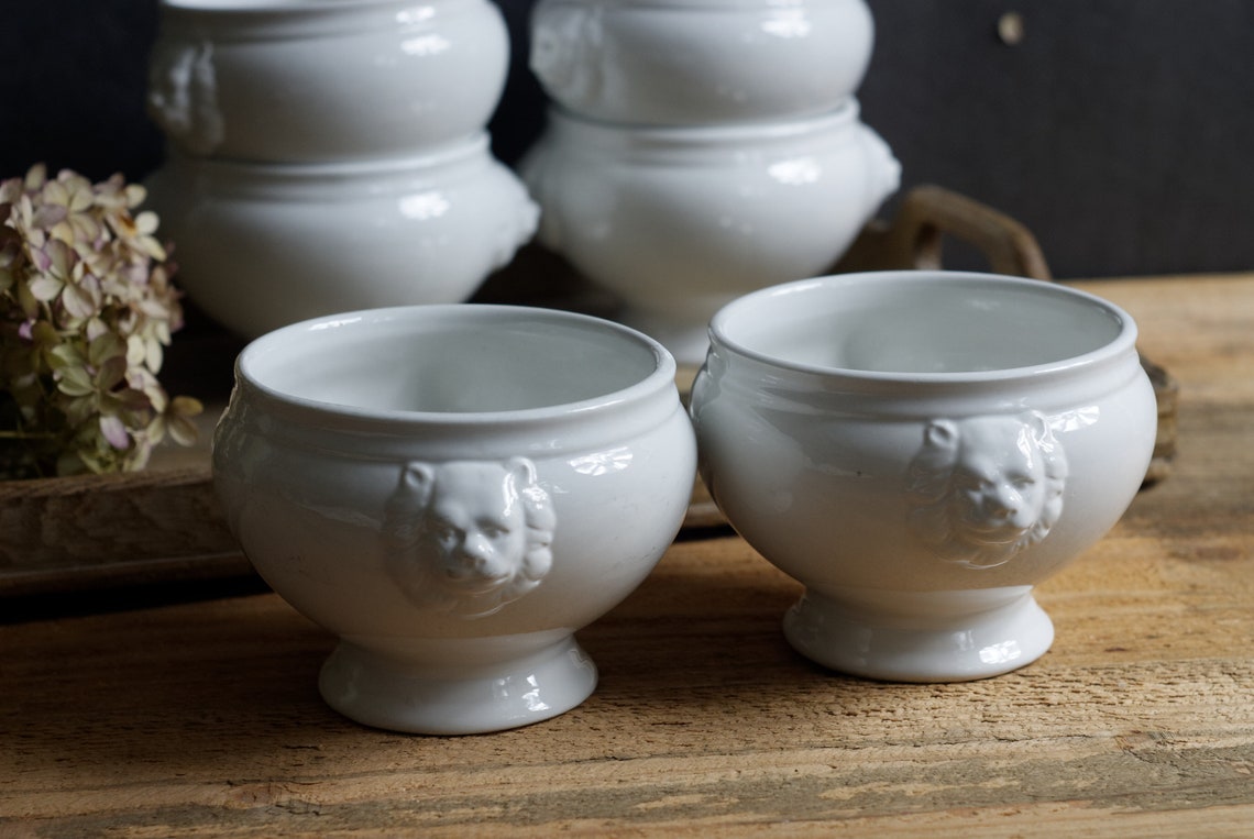 Porcelain Soup Bowls Set French Onion Soup Bowls White Soup | Etsy