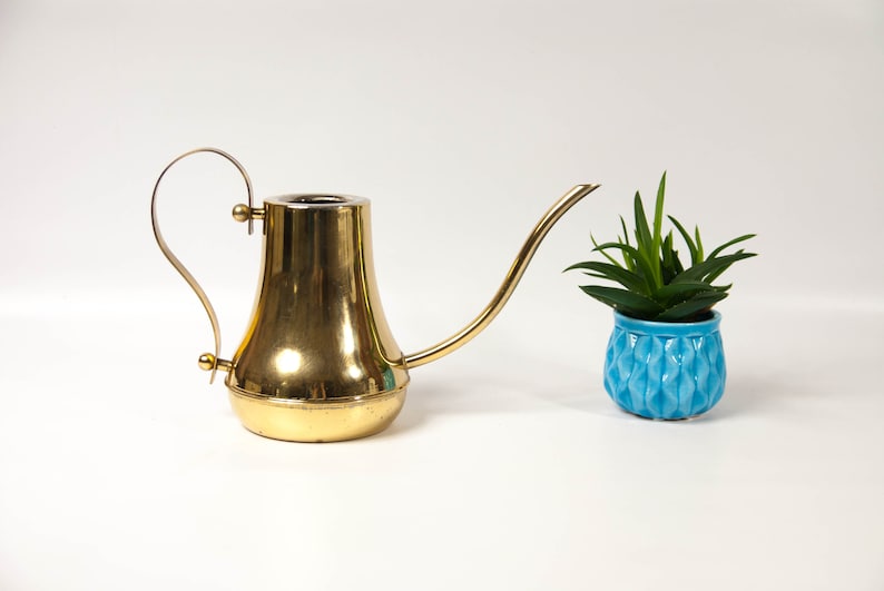 indoor use vintage Brass plated watering can