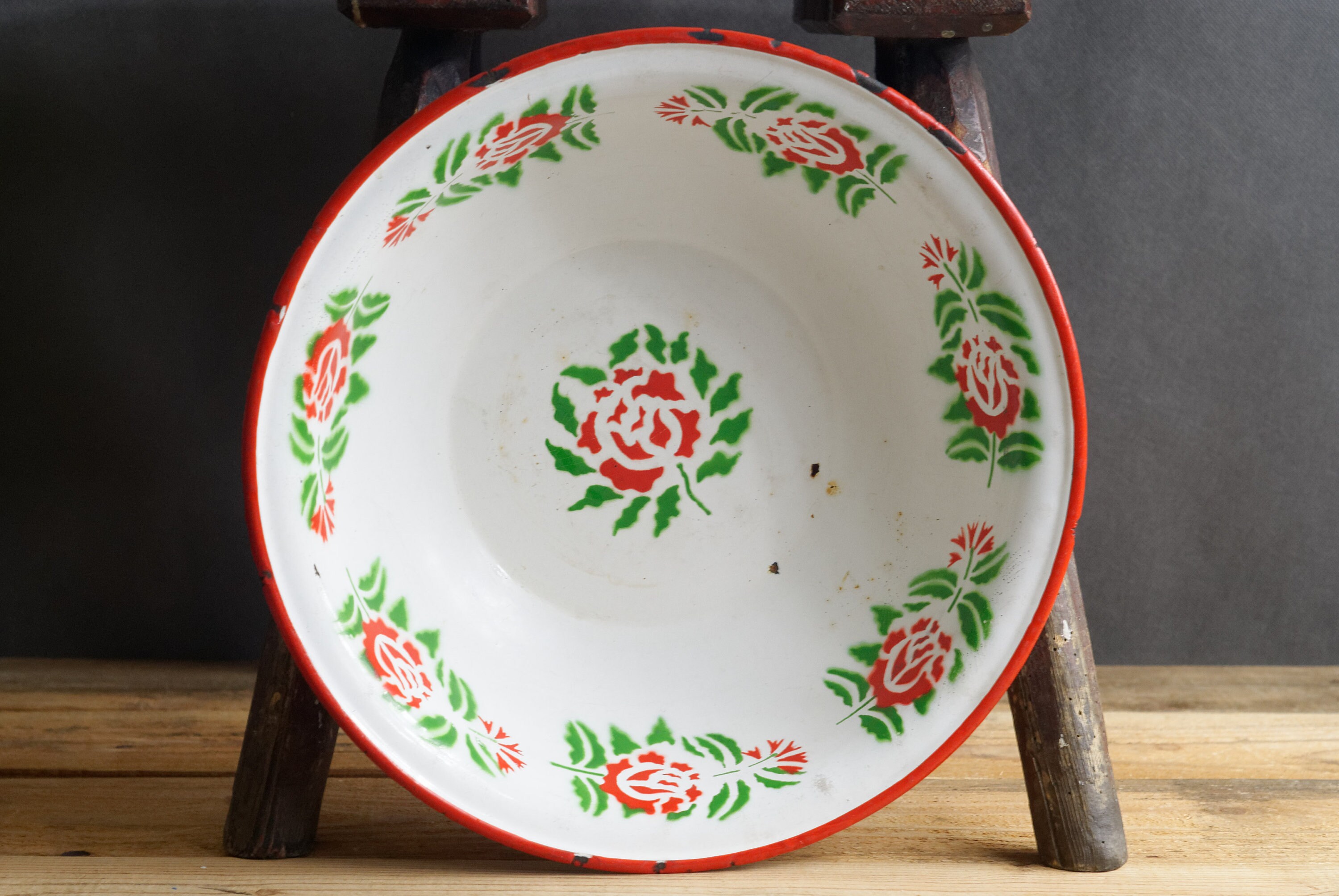 Emaille Waschbecken runde Waschschüssel rustikales | Etsy