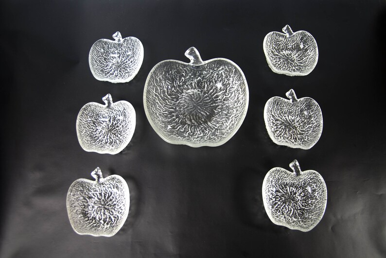 Fruit Salad Bowls Set Glass Bowls Set of 6 1 Dessert Etsy