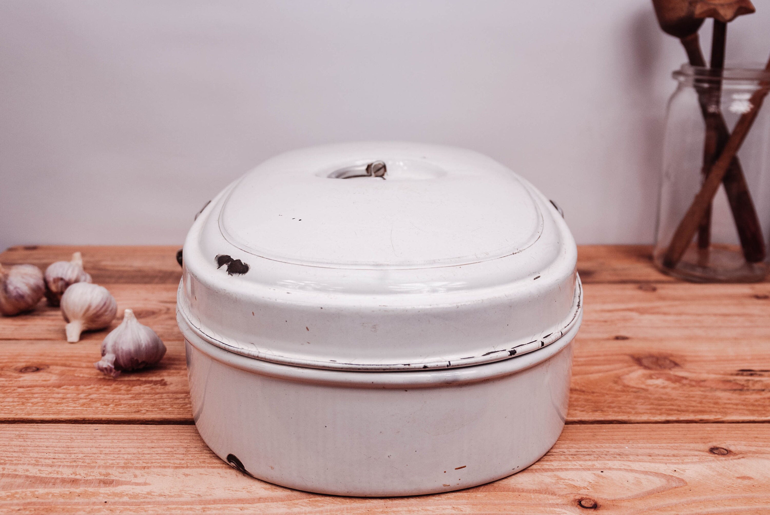 Antique Bread Box Metal Bread Box Enamel Storage Box Rustic Etsy