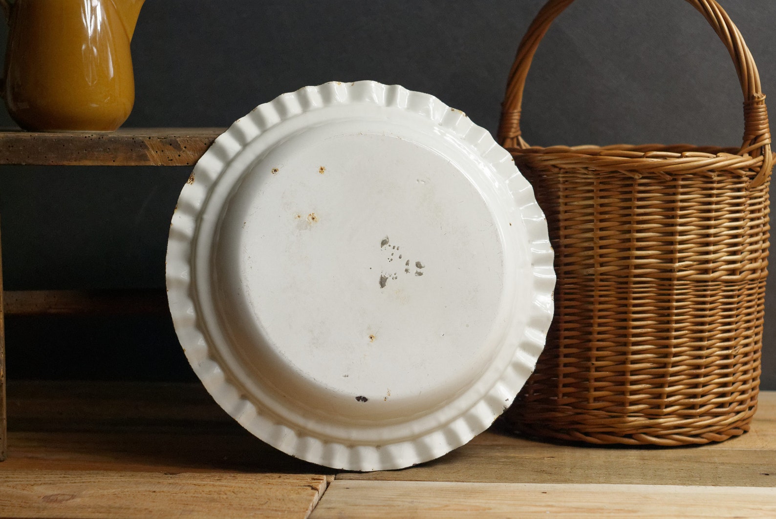 Enamelware Serving Tray Large Tray Vintage Tray Shabby Etsy