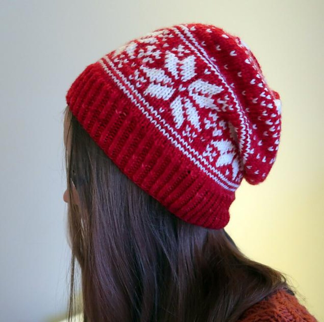 Winter Crown Scandinavian Inspired Knit Hat Instant Download Digital ...