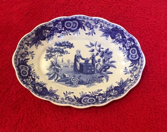 spode willow santa plate