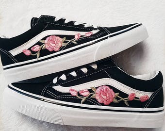 rose patch vans rose patch vans