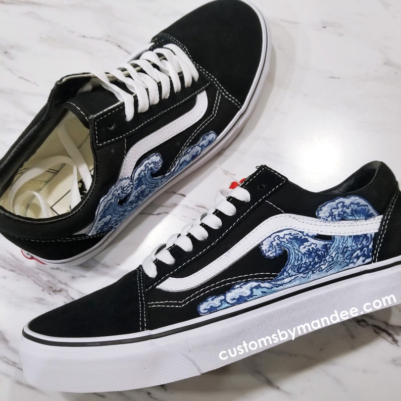 Benutzerdefinierte bestickt Patch Vans Old-Skool Sneakers image 0