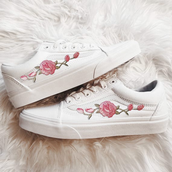 vans rose embroidery vans rose embroidery
