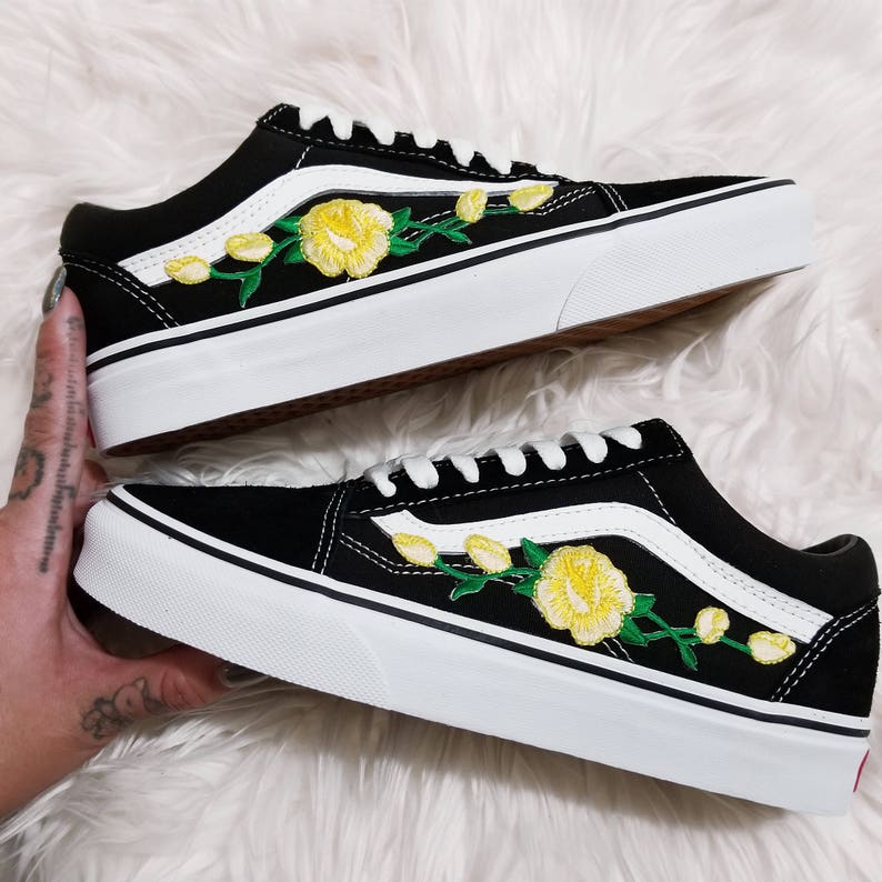 patch vans rose patch vans rose