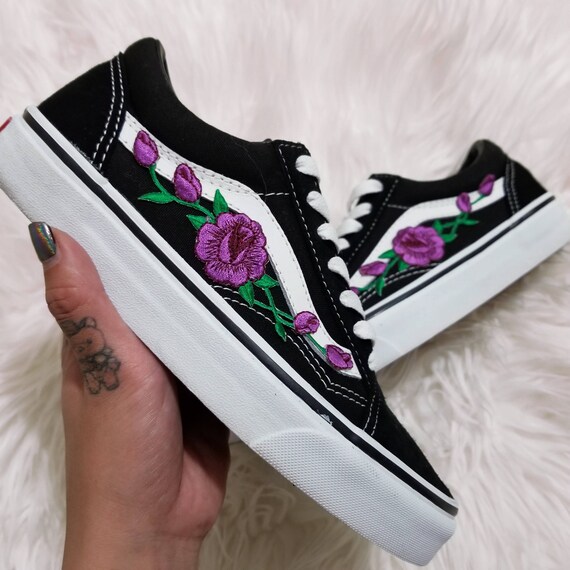 vans avec la rose