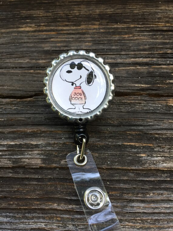 snoopy Respiratory therapist Retractable Reel ID work Badge Holder charlie brown