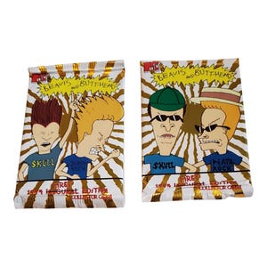 2 paquetes de cartas coleccionables selladas de Beavis and Butt-Head de 1994 - MTV Vintage Trading Cards