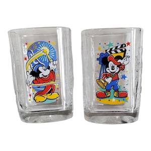 Vintage 2000 Mickey Mouse McDonald&#39;s Collector Glasses – Set of 2
