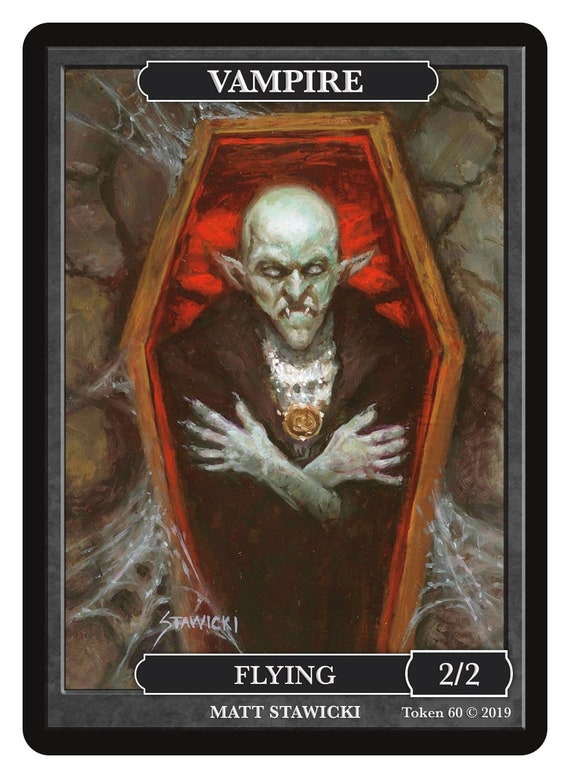 Vampire 2/2 Flying Token, Art by Matt Stawicki Magic the Gathering