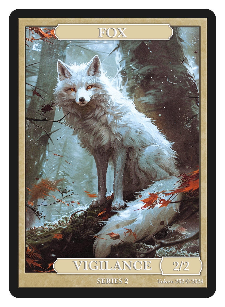 Fox Token Series 2 of Givememana's Tokens Magic the Gathering