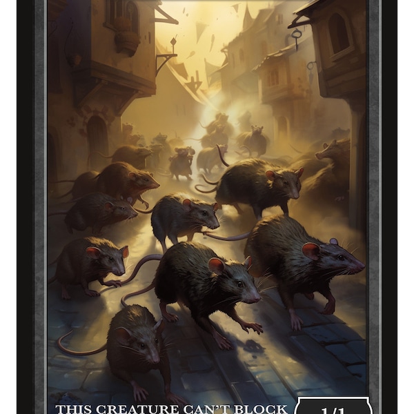 Rat Token Series 2 of Givememana's Tokens  Magic the Gathering  Limited Edition