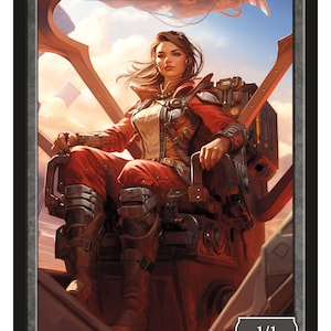 Pilot Token Series 2 of Givememana&#39;s Tokens  Magic the Gathering  Limited Edition