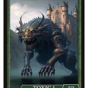 Fichas de Bestia Pirexiana Serie 2 de Fichas de Givememana Magic the Gathering Edición Limitada