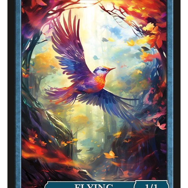 Bird Illusion Token Series 2 of Givememana's Tokens  Magic the Gathering  Limited Edition