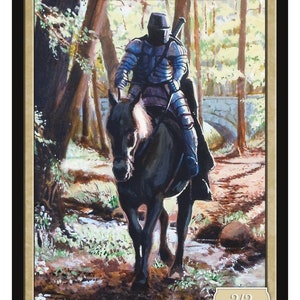 Knight Ally Token Illustrazione di Jeff Menges Magic the Gathering Givememana's Tokens Edizione limitata