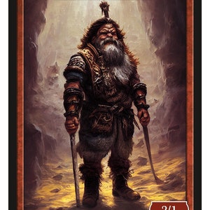 Dwarf Berserker Token  Series 2 of Givememana&#39;s Tokens  Magic the Gathering  Limited Edition