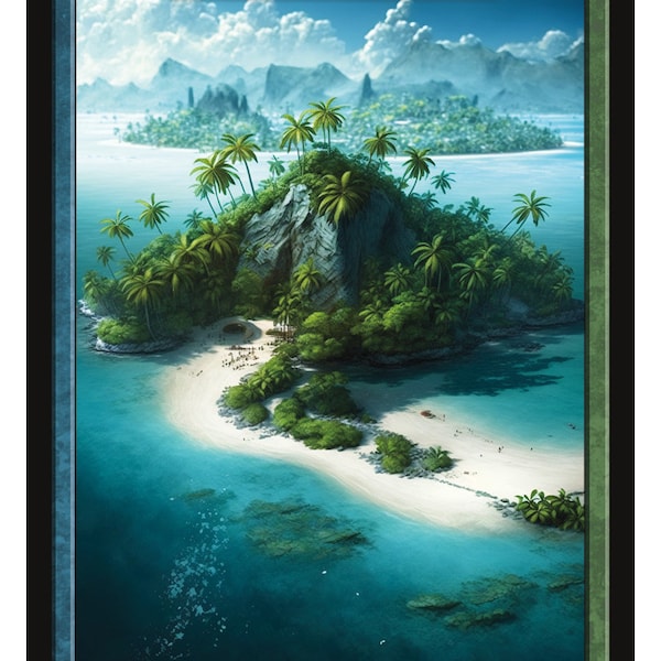 Tropical Island  Dual Land  Token Series 2 of Givememana's Tokens  Magic the Gathering  Limited Edition