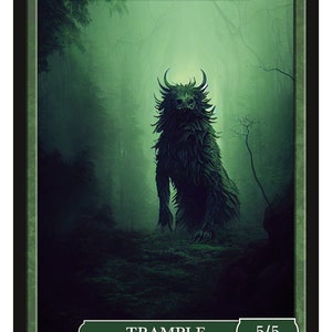 Bestia 5/5 Trample Token Serie 2 de Tokens de Givememana Magic the Gathering Edición Limitada