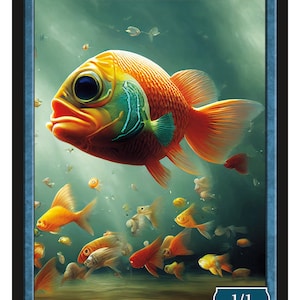 Fisch Token Serie 2 von Givememana's Tokens Magic the Gathering Limited Edition