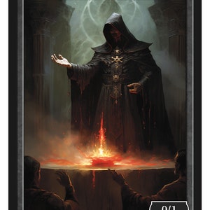 Cleric Token Series 2 of Givememana&#39;s Tokens  Magic the Gathering  Limited Edition