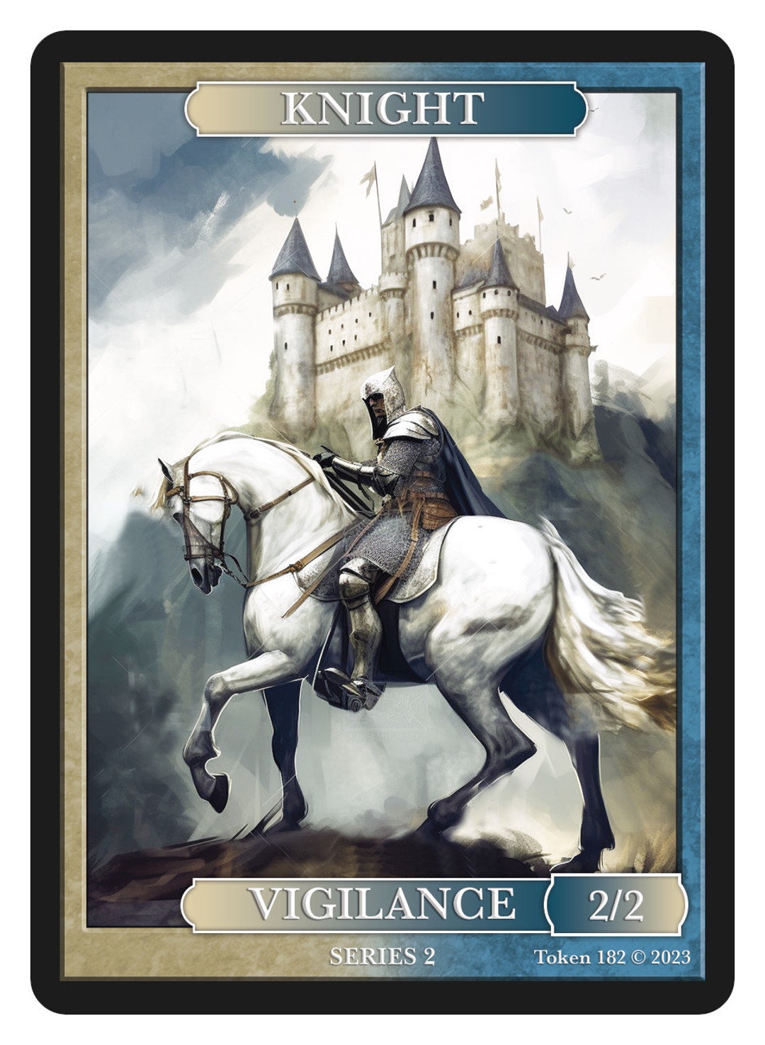Knight Token Series 2 of Givememana's Tokens Magic the Gathering ...