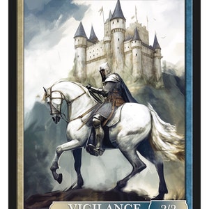 Knight Token Series 2 van Givememana's Tokens Magic the Gathering Limited Edition