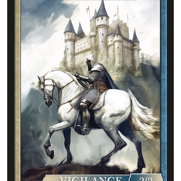 Knight Token Series 2 of Givememana's Tokens  Magic the Gathering  Limited Edition