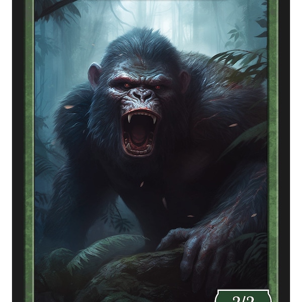 Monkey Token Series 2 of Givememana's Tokens  Magic the Gathering  Limited Edition