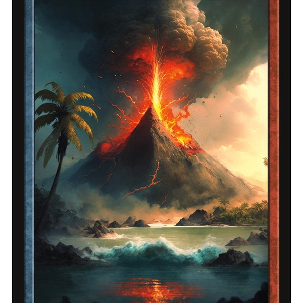 Volcanic Island  Dual Land  Token Series 2 of Givememana's Tokens  Magic the Gathering  Limited Edition