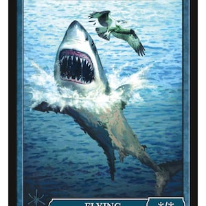 Shark Token Art by David Martin Magic the Gathering Givememana&#39;s Tokens Limited Edition