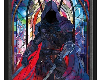 Assassin Token Stained Glass Series 3  Magic the Gathering Givememana's Tokens Limited Edition