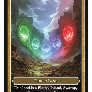 Everywhere Land Token Series 2 of Givememana's Tokens  Magic the Gathering  Limited Edition