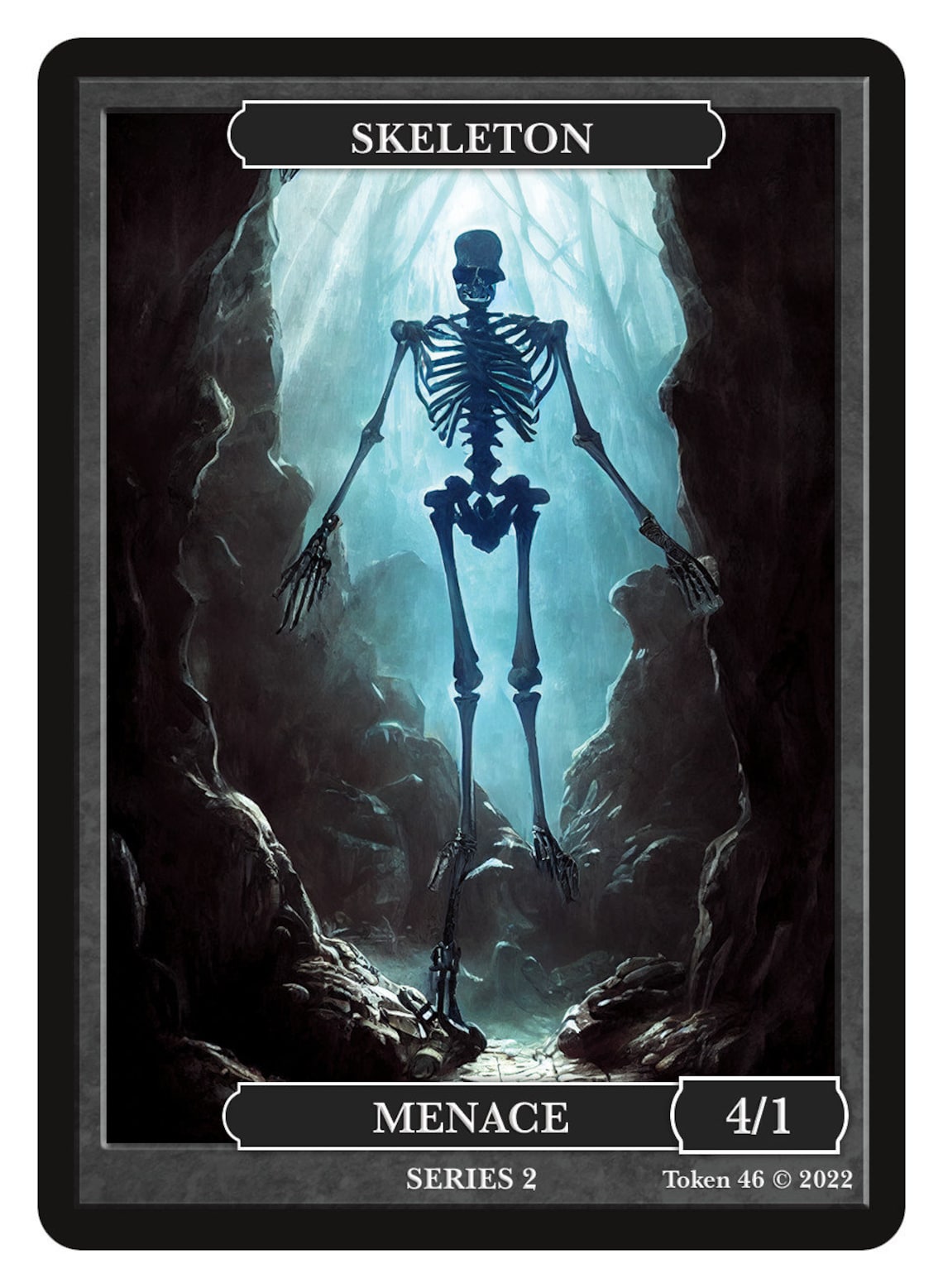 Skeleton 4/1 Menace Token Series 2 of Givememana's Tokens Etsy