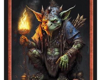 Goblin Shaman Token Series 2 of Givememana&#39;s Tokens  Magic the Gathering  Limited Edition