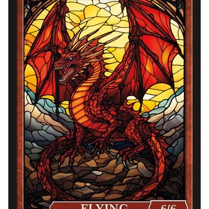 Ficha de dragón 6/6 SERIE VITRINA 3 Magic the Gathering Fichas de Givememana Edición limitada