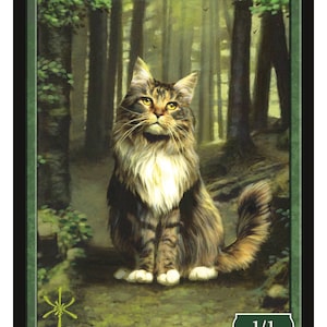 Cat Token  Art by David Martin Magic the Gathering Givememana&#39;s Tokens Limited Edition