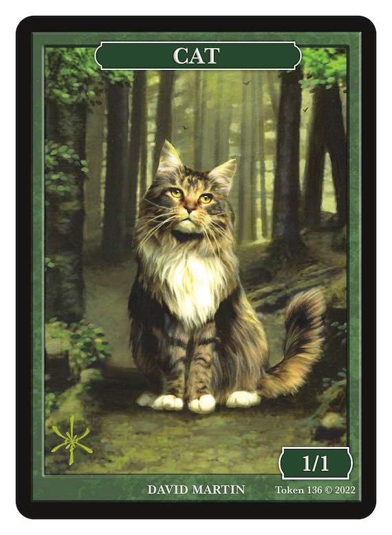 Cat Token (2/2) By David Martin – MTG Magic The Gathering Card – Givememana