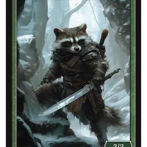 Raccoon Token série 2 de Givememana's Tokens Magic the Gathering édition limitée