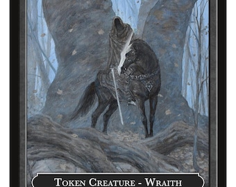 Wraith Token Art by Marc Fishman  Magic the Gathering Givememana's Tokens Limited Edition