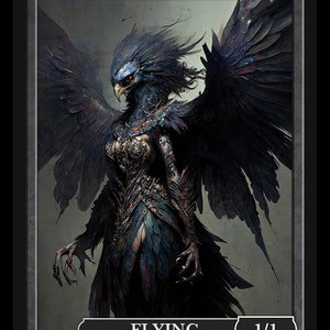 Harpy Token Series 2 of Givememana&#39;s Tokens  Magic the Gathering  Limited Edition