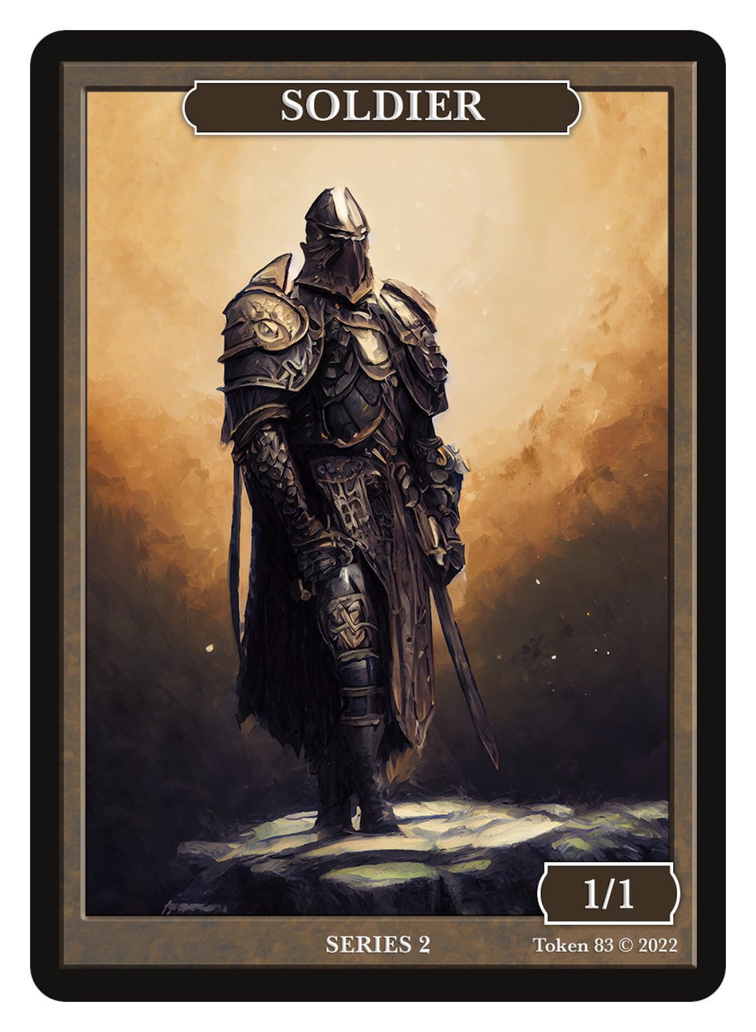 Soldier Token 1/1 Artifact Series 2 of Givememana's Tokens Magic the