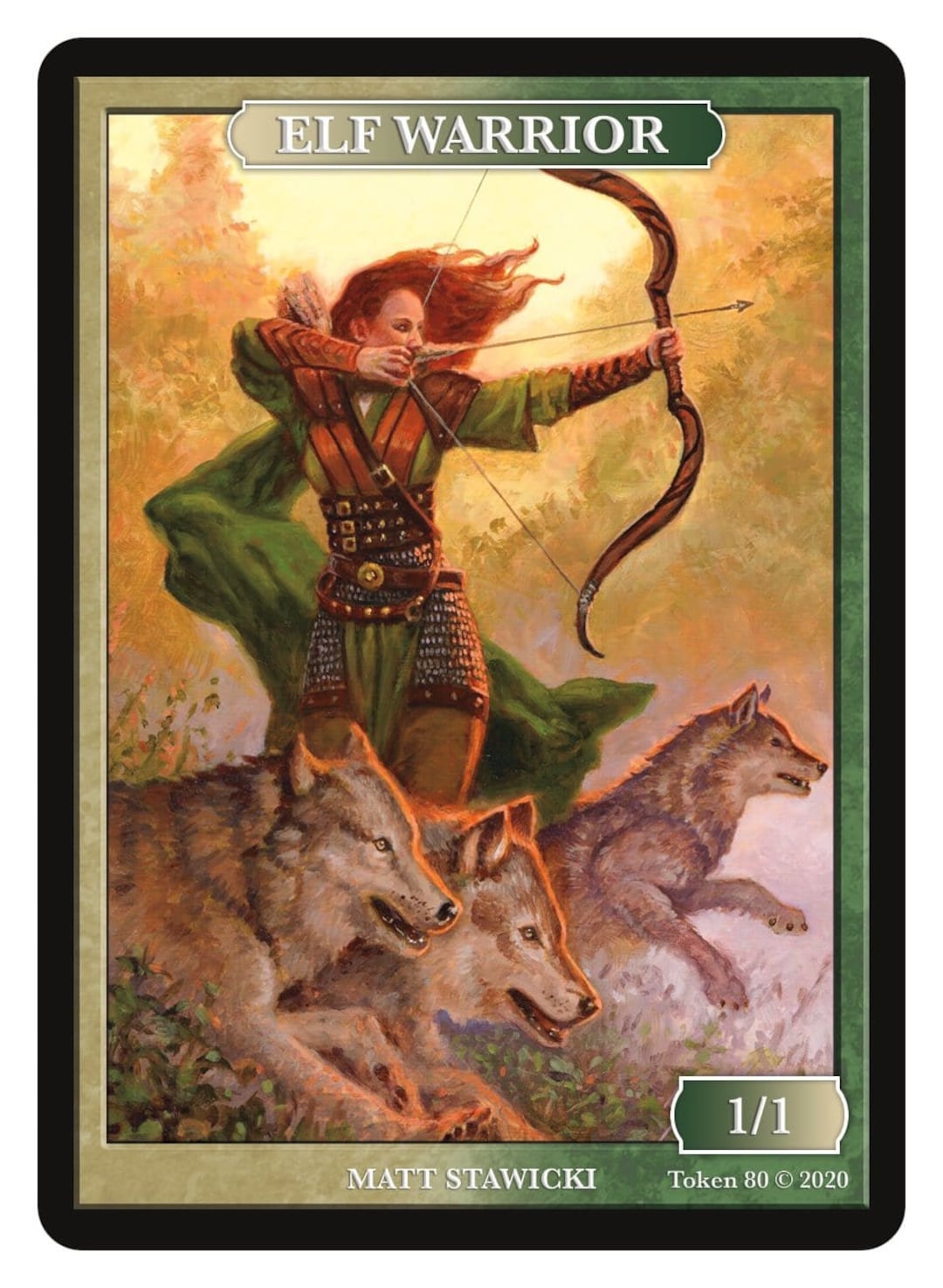 Mtg Token Menschliches Token 1/1 Weißer Künstler Matt Stawicki MTG Magic Weißer Human Token