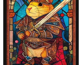 Boo Token Hamster Token Stained Glass Series 3  Givememana's Tokens  Magic the Gathering  Limited Edition
