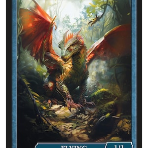 Faerie Dragon Token Series 2 van Givememana's Tokens Magic the Gathering Limited Edition